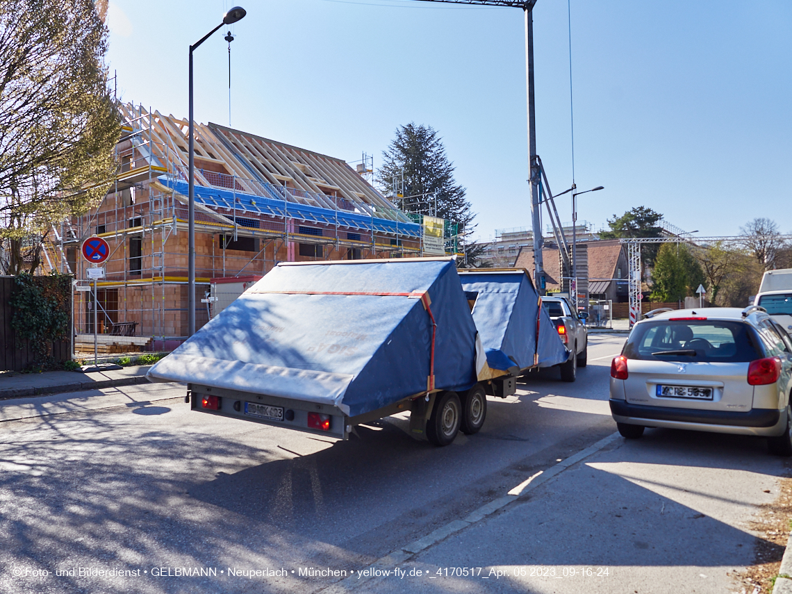 05.04.2023 - Baustelle eines Mehrfamilienhauses in der Niederalmstraße 16 in Neuperlach